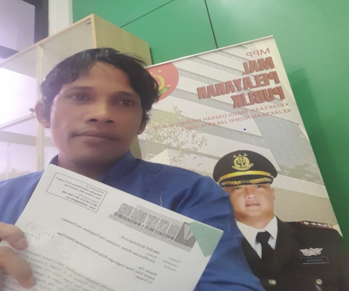 Sekjen BAPDI, Darwin Natalis Sinaga, saat di Kejaksaan Negeri Jakarta Utara